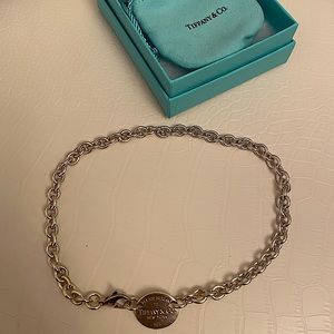 AUTHENTIC Tiffany & Co. Return to Tiffany oval tag necklace